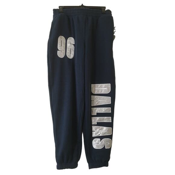 Love Streak Large Dallas 96 Sweat Pants Navy Blue Embroidered Letters & Numbers - Picture 1 of 6